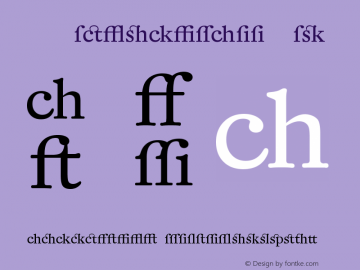 DTLFleischmannT Alt Version 001.000 Font Sample