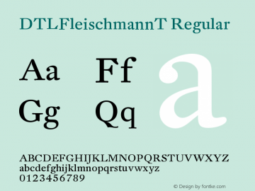 DTLFleischmannT Regular Version 001.000图片样张