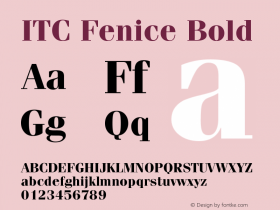 ITC Fenice Bold Version 001.000图片样张