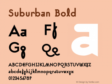 Suburban Bold Version 001.000图片样张