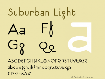 Suburban Light Version 001.000 Font Sample