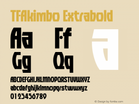 TFAkimbo Extrabold Version 001.000图片样张