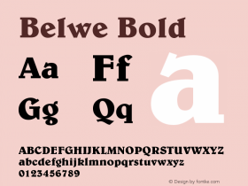 Belwe Bold Version 003.001 Font Sample