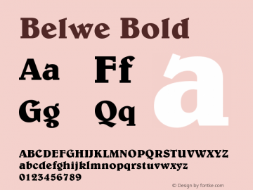 Belwe Bold Version 003.001图片样张