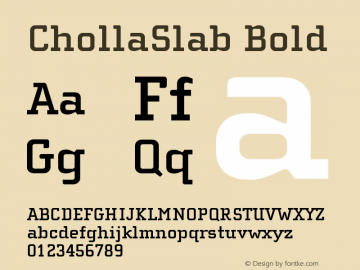 ChollaSlab Bold Version 001.000图片样张