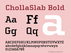 ChollaSlab Bold Version 1.00图片样张