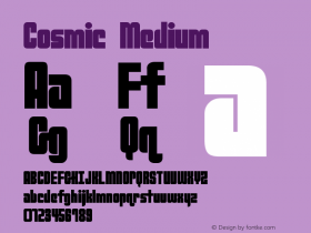 Cosmic Medium Version 001.000 Font Sample