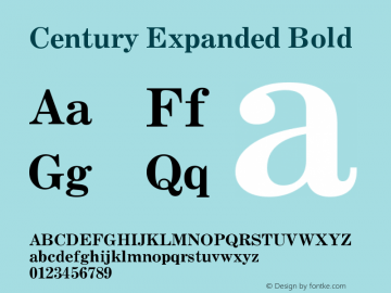 Century Expanded Bold Version 003.001图片样张