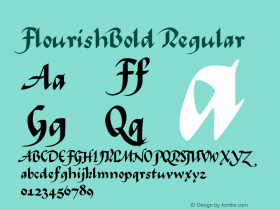 FlourishBold Regular Version 1.101;PS 001.001;Core 1.0.38 Font Sample