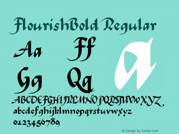FlourishBold Regular Version 1.101;PS 001.001;Core 1.0.38 Font Sample