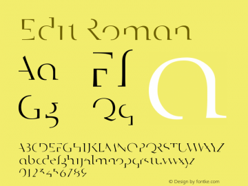 Edit Roman Version 001.000 Font Sample