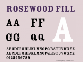 Rosewood Fill Version 001.001 Font Sample