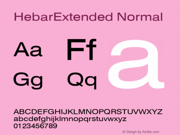 HebarExtended Normal 001.001 Font Sample