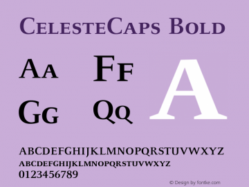 CelesteCaps Bold 001.001 Font Sample