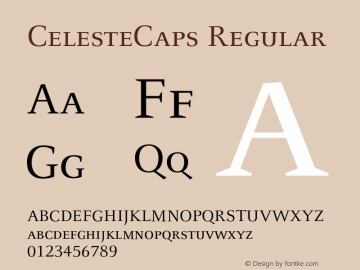 CelesteCaps Regular 001.001 Font Sample