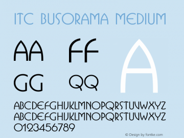 ITC Busorama Medium Version 003.001 Font Sample