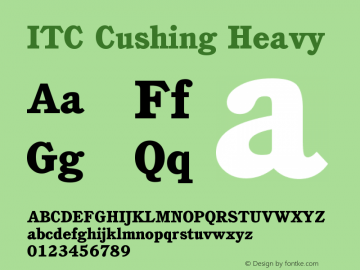 ITC Cushing Heavy Version 003.001图片样张