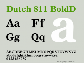 Dutch 811 BoldD Version 003.001图片样张