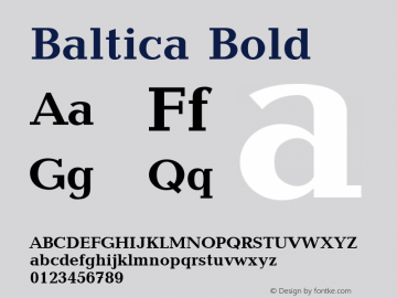 Baltica Bold 001.000图片样张