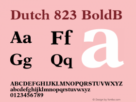 Dutch 823 BoldB Version 003.001图片样张