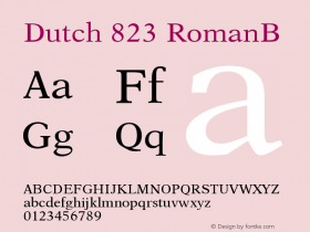 Dutch 823 RomanB Version 003.001图片样张