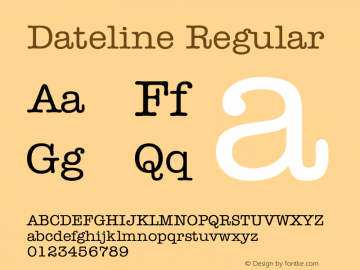 Dateline Regular Rev 003.0图片样张