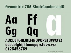 Geometric 706 BlackCondensedB Version 003.001图片样张