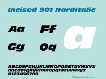 Incised 901 NordItalic Version 003.001图片样张