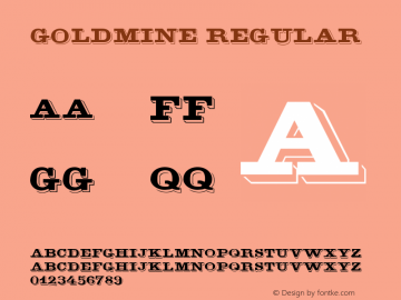 GoldMine Regular Unknown Font Sample