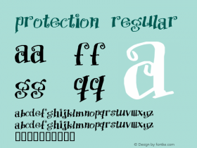 Protection Regular http://hjem.get2net.dk/jfischer/ Font Sample