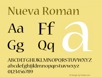 Nueva Roman Version 001.000 Font Sample