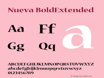 Nueva BoldExtended Version 001.000 Font Sample