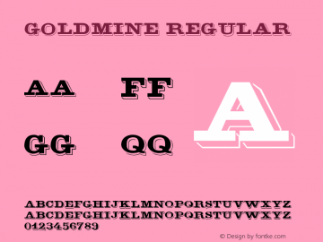 GoldMine Regular Unknown Font Sample