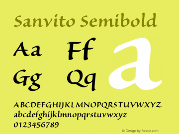 Sanvito Semibold Version 001.000图片样张