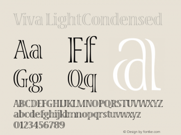 Viva LightCondensed Version 001.000图片样张