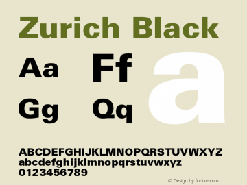 Zurich Black Version 003.001图片样张