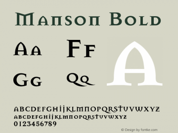 Manson Bold Version 001.000图片样张