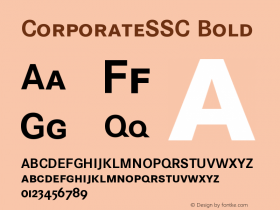 CorporateSSC Bold Version 001.004 Font Sample