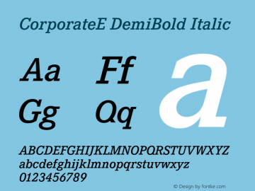 CorporateE DemiBold Italic 001.004图片样张