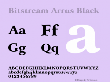 Bitstream Arrus Black Version 003.001图片样张