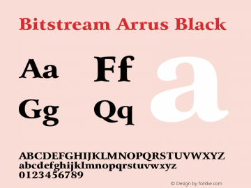 Bitstream Arrus Black Version 003.001图片样张