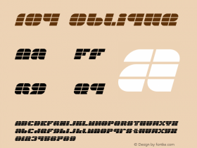 104 Oblique Version 001.000 Font Sample