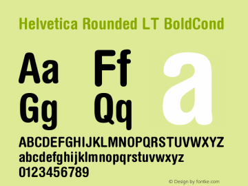 Helvetica Rounded LT BoldCond Version 006.000图片样张