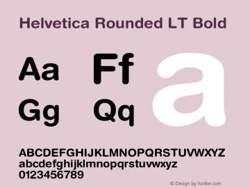 Helvetica Rounded LT Bold Version 006.000图片样张