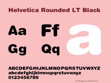 Helvetica Rounded LT Black Version 006.000图片样张