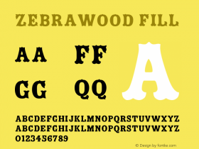 Zebrawood Fill Version 001.001 Font Sample