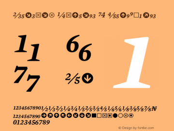 Mercury Numeric G4 SemiItalic Version 001.000 Font Sample