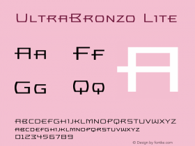 UltraBronzo Lite Version 001.000 Font Sample
