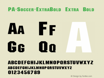 PA-Soccer-ExtraBold Extra Bold Version 1.0图片样张