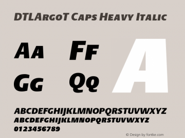 DTLArgoT Caps Heavy Italic Version 001.000图片样张